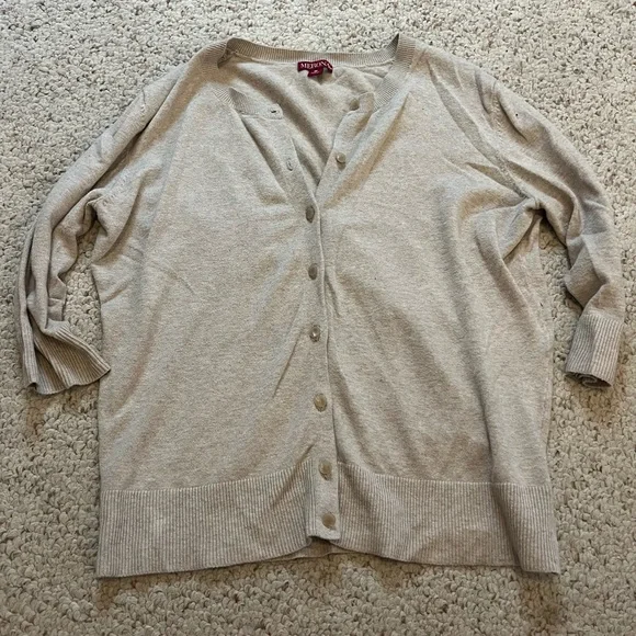 Merona Beige Women's Cardigan Sweater - Picture 2 of 5